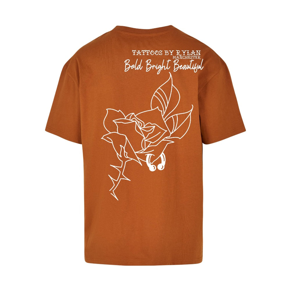 Pierced petal | Toffee | Dunker 240gsm Oversized T-Shirt - Wrong Crowd Artist merch