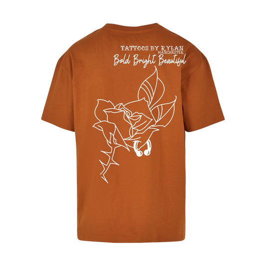 Pierced petal | Toffee | Dunker 240gsm Oversized T-Shirt - Wrong Crowd Artist merch