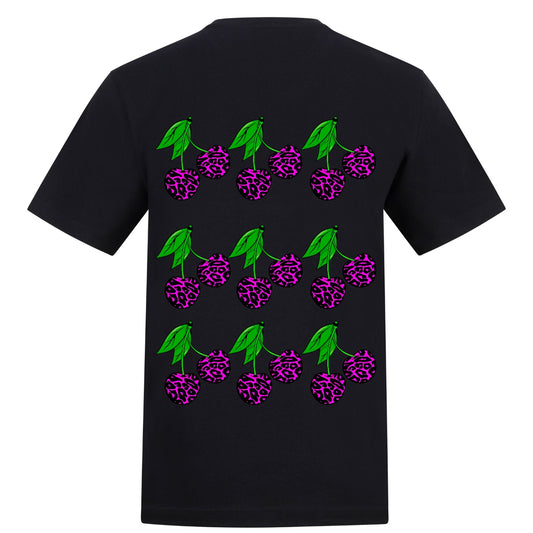 Wild Cherry | Black | Rizzer 150gsm Regular Fit T-Shirt