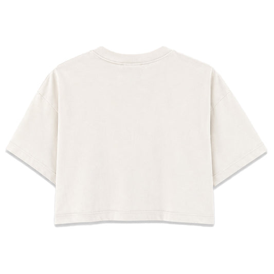Poison Bottle | Vintage Washed White | Rogue Womens 220gsm Washed Cropped Tee