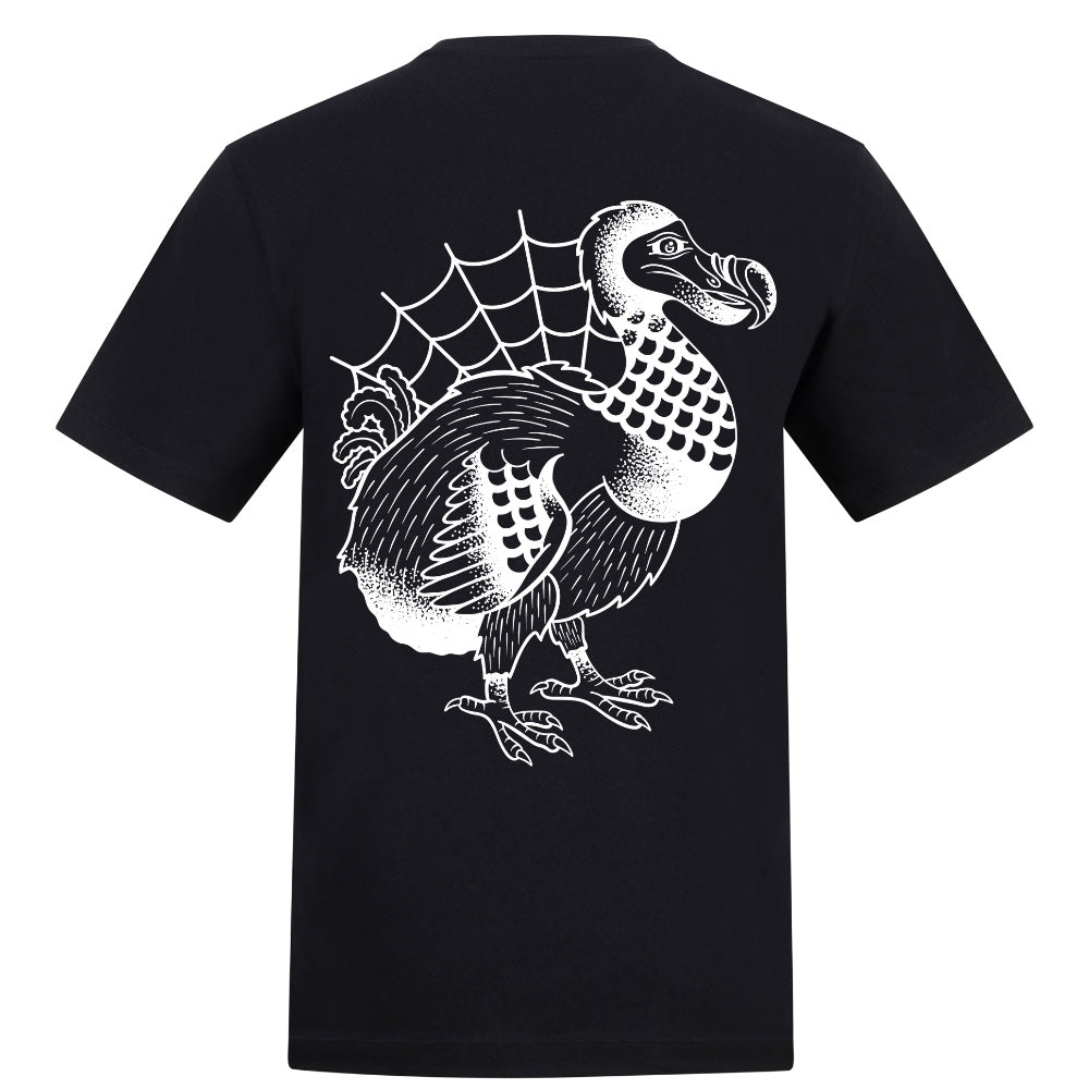 Fiend Clwb Tattoo Dodo | Black | Rizzer 150gsm Regular Fit T-Shirt - Wrong Crowd Artist merch