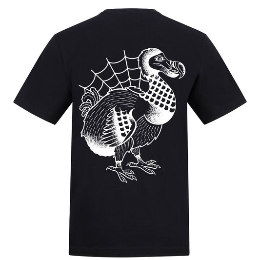 Fiend Clwb Tattoo Dodo | Black | Rizzer 150gsm Regular Fit T-Shirt - Wrong Crowd Artist merch