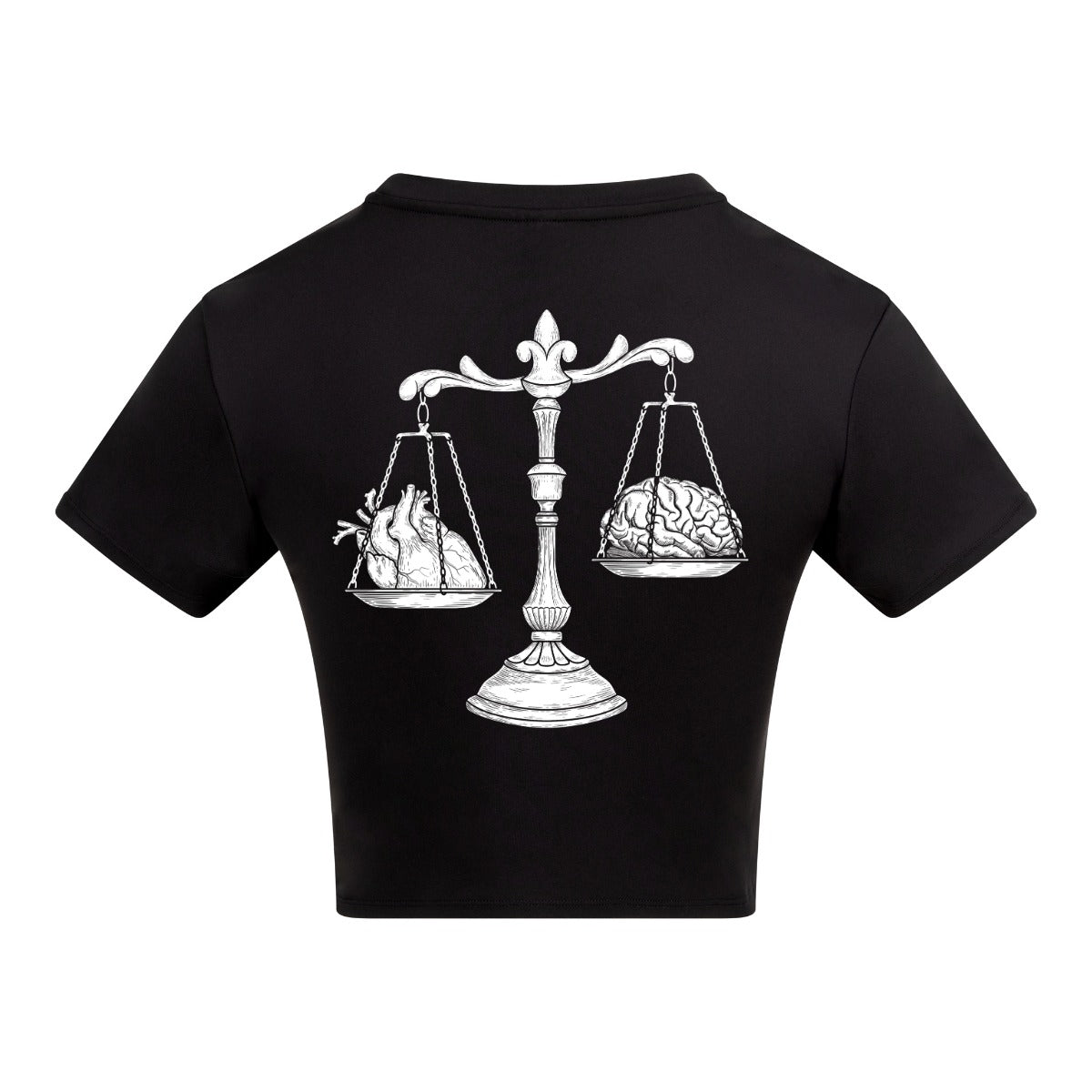 Heavy Heart | Black | Vixen Recycled Womens 240gsm Cropped Tee