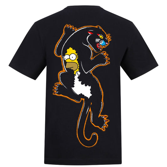 Fiend Clwb Homer Panther | Black | Rizzer 150gsm Regular Fit T-Shirt - Wrong Crowd Artist merch