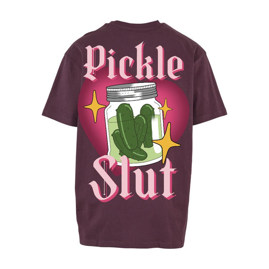 Pickle Slut | Plum | Dunker 240gsm Oversized T-Shirt