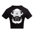Cat Skull | Black | Vixen Recycled Womens 240gsm Cropped Tee