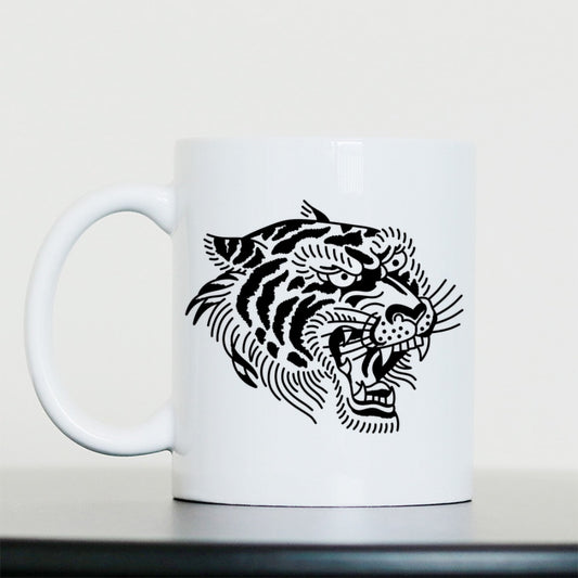 Tiger Head Mug | White | 15oz Mighty Mug