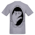 Logo with rat back | Heather Grey | Rizzer 150gsm Regular Fit T-Shirt - Wrong Crowd Artist merch