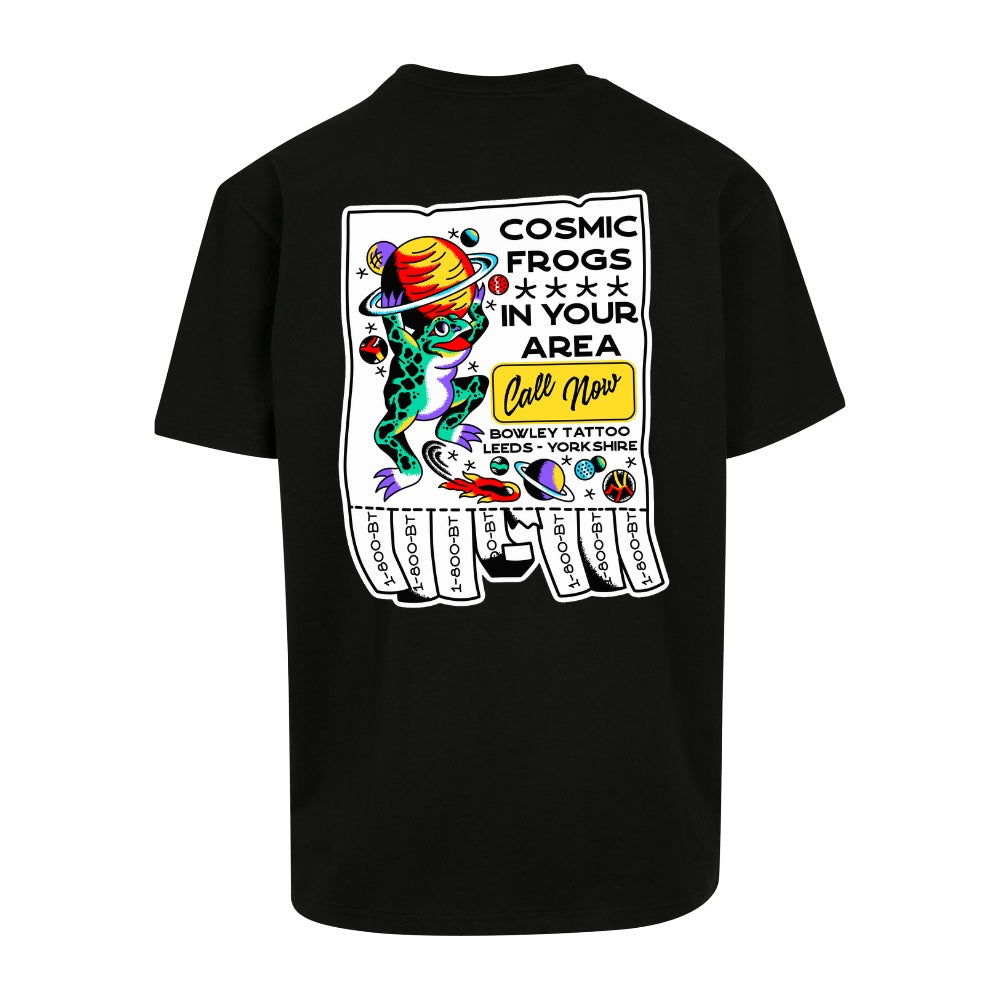 Frogs In Your Area Tee | Black | Dunker 240gsm Oversized T-Shirt