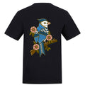 Floral Bird T-Shirt | Black | Duzzer 180gsm Regular Fit T-Shirt