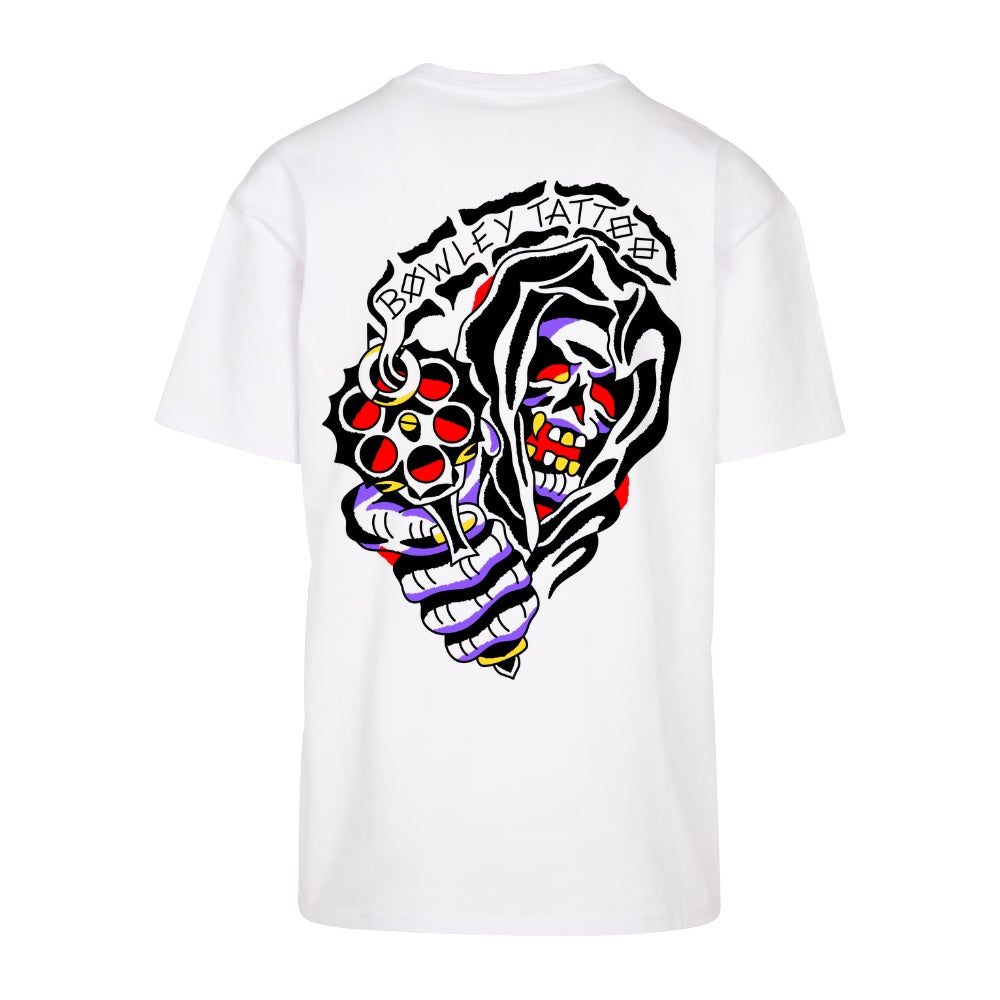 Reaper Colour White Tee | White | Dunker 240gsm Oversized T-Shirt