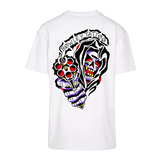 Reaper Colour White Tee | White | Dunker 240gsm Oversized T-Shirt