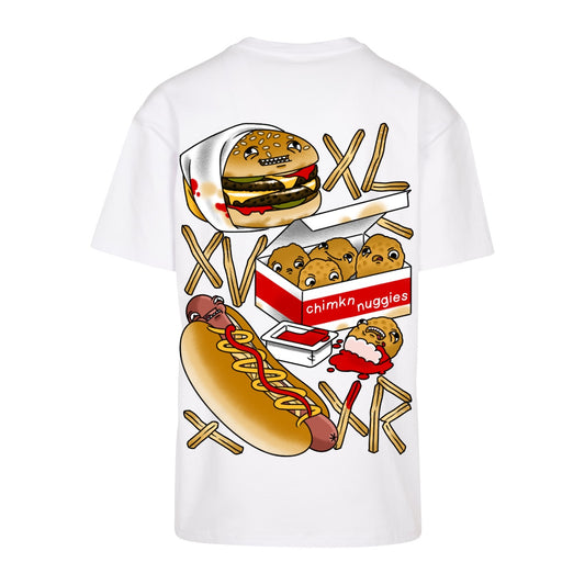 Junk Food/Friends | White | Dunker 240gsm Oversized T-Shirt