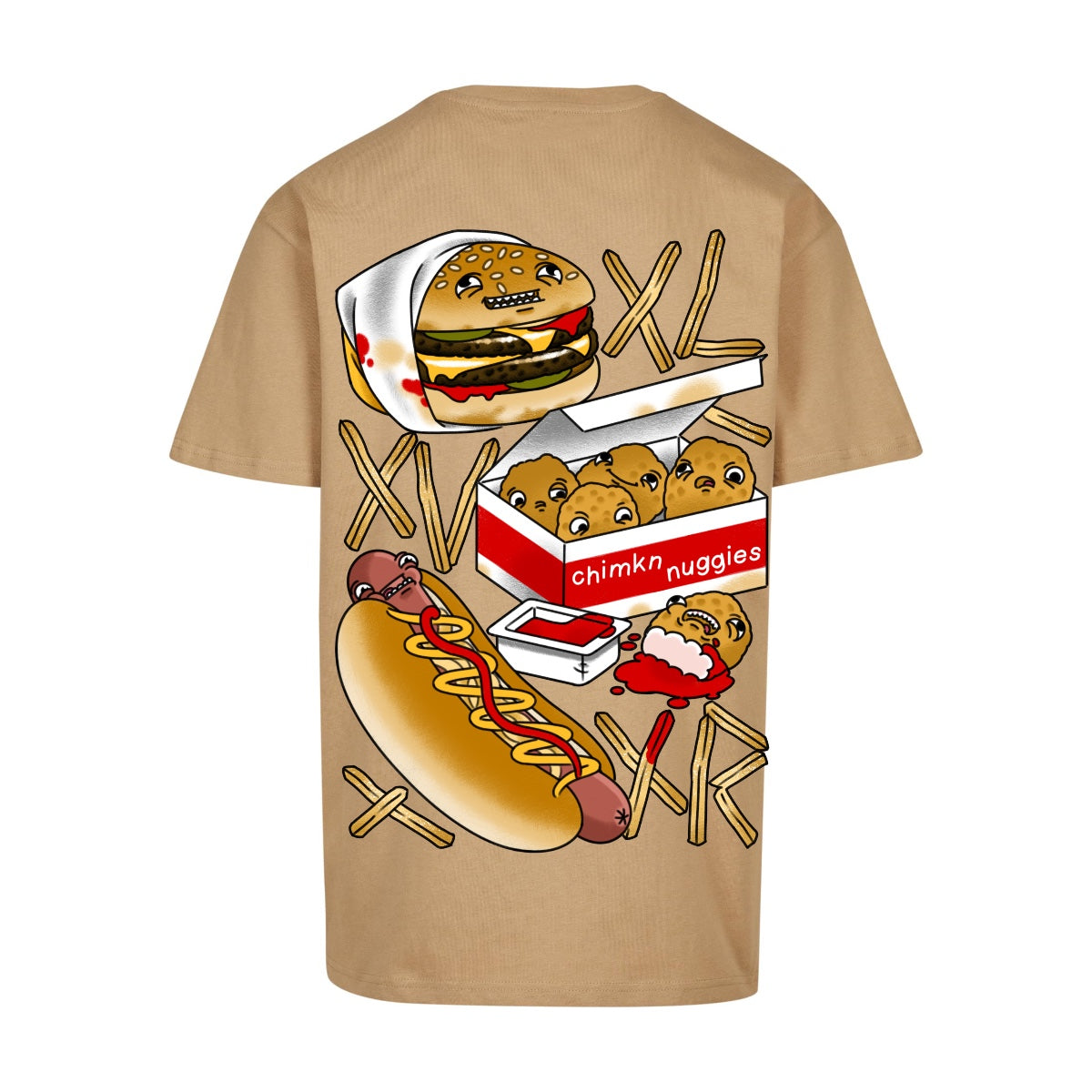 Junk Food/Friends | Union Beige | Dunker 240gsm Oversized T-Shirt