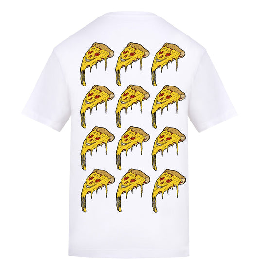 Death by Pizza | White | Rizzer 150gsm Regular Fit T-Shirt