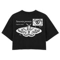 Emperor Moth | Washed Black | Rogue Womens 220gsm Washed Cropped Tee