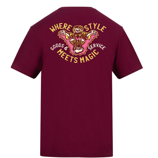 Where Style Meets Magic | Burgundy | Duzzer 180gsm Regular Fit T-Shirt