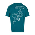 Pierced petal | Retro Green | Dunker 240gsm Oversized T-Shirt - Wrong Crowd Artist merch
