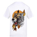 Wolf Head - White | White | Duzzer 180gsm Regular Fit T-Shirt
