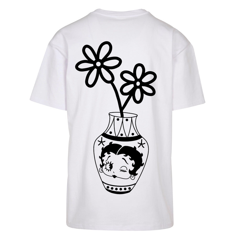 Floral Betty | White | Oversized T-Shirt - Wrong Crowd Artist merch