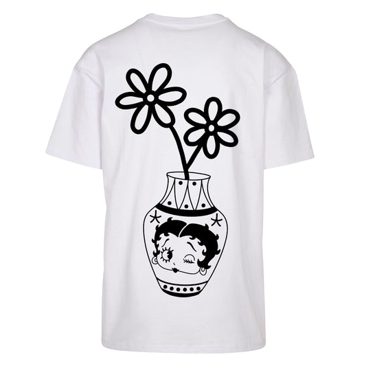 Floral Betty | White | Oversized T-Shirt - Wrong Crowd Artist merch