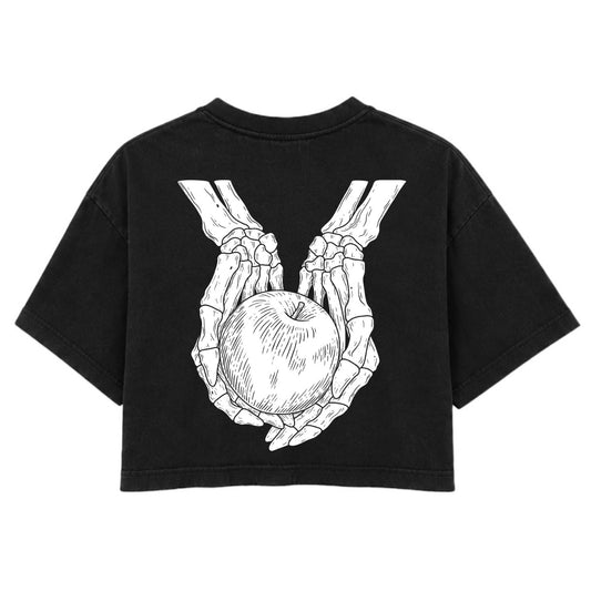 Twilight | Washed Black | Rogue Womens 220gsm Washed Cropped Tee