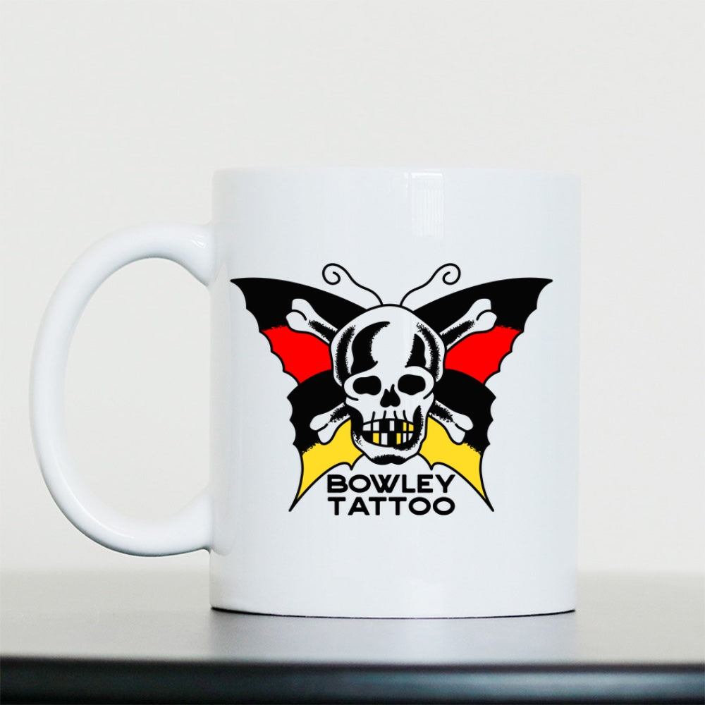 Skull Butterfly Mug | White | 15oz Mighty Mug - Wrong Crowd Artist merch