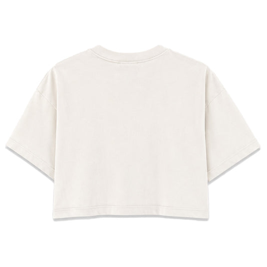 Love crop tee | Vintage Washed White | Rogue Womens 220gsm Washed Cropped Tee
