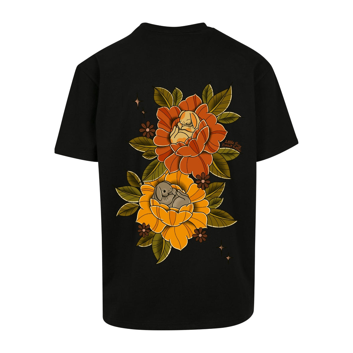 Sleepy Bunny T-Shirt | Black | Dunker 240gsm Oversized T-Shirt