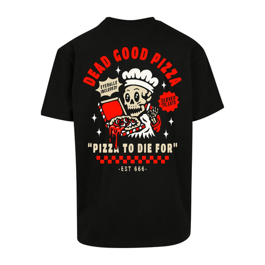 Dead Good Pizza | Black | Dunker 240gsm Oversized T-Shirt