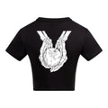 Twilight | Black | Vixen Recycled Womens 240gsm Cropped Tee