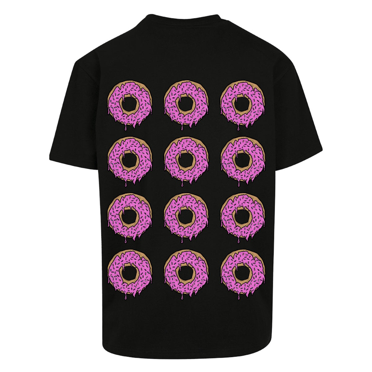 Donut mess with me - Oversized | Black | Oversized T-Shirt