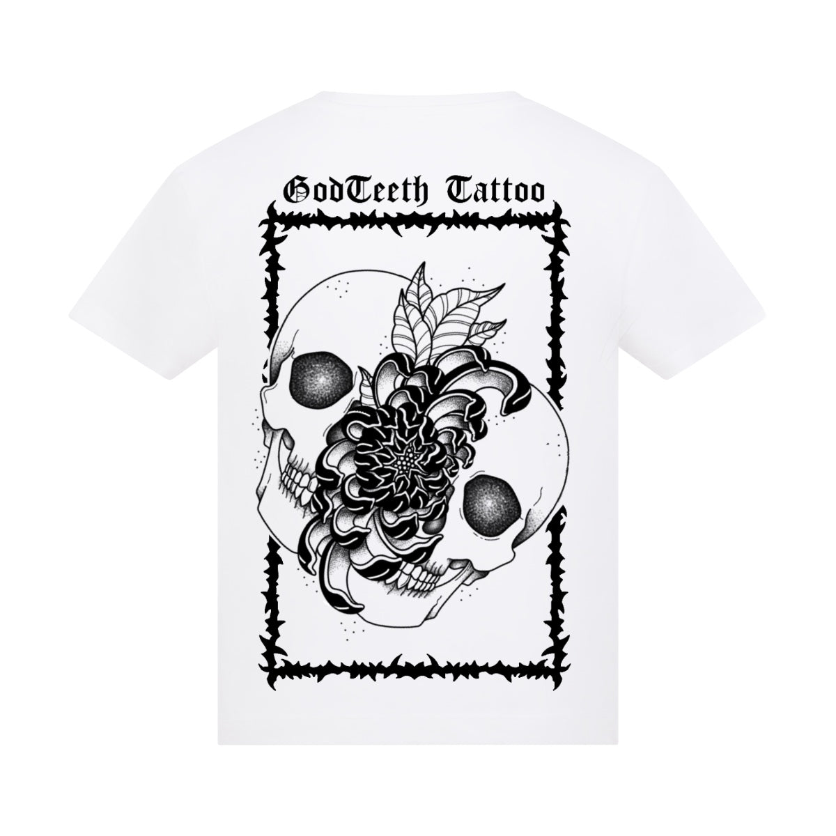 KIDS thrash logo skullflower back | White | Rascal Kids Premium Midweight 180gsm Tee