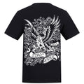White eagle tee | Black | Duzzer 180gsm Regular Fit T-Shirt - Wrong Crowd Artist merch