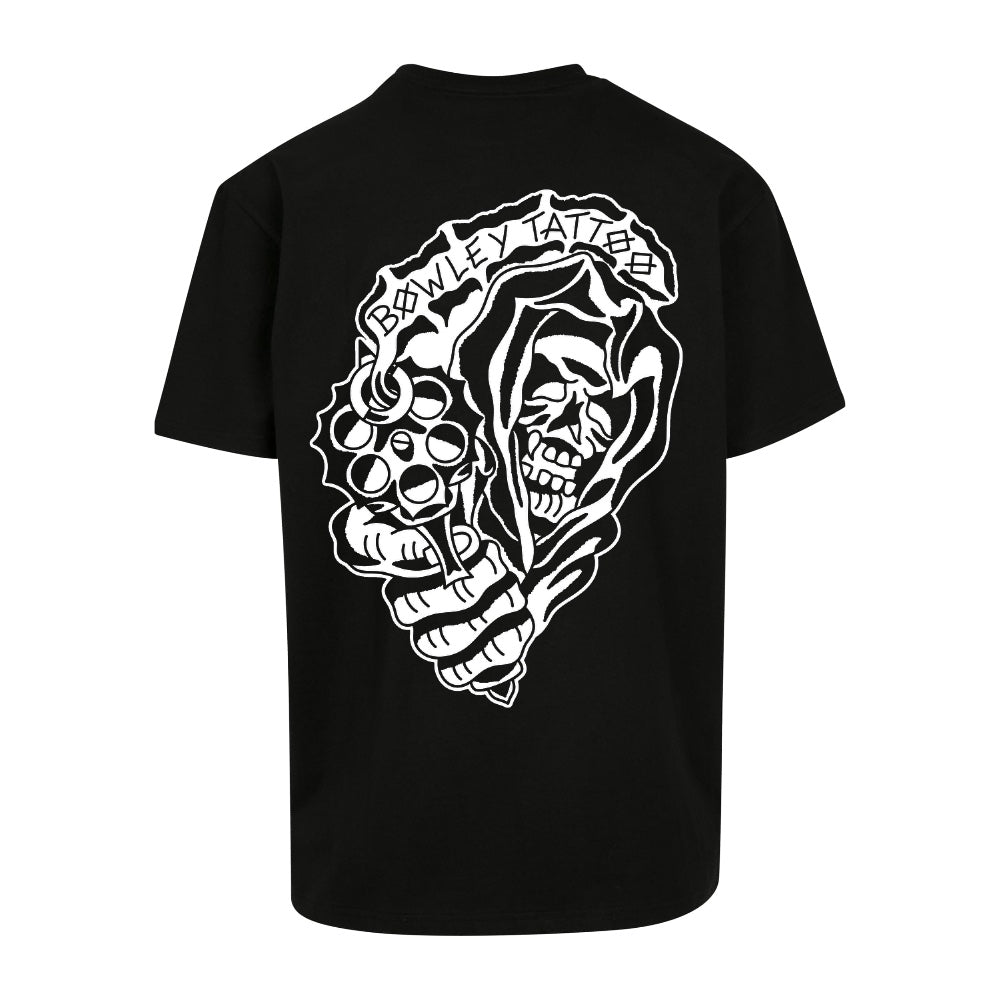 Reaper White Black Tee | Black | Dunker 240gsm Oversized T-Shirt