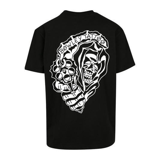 Reaper White Black Tee | Black | Dunker 240gsm Oversized T-Shirt