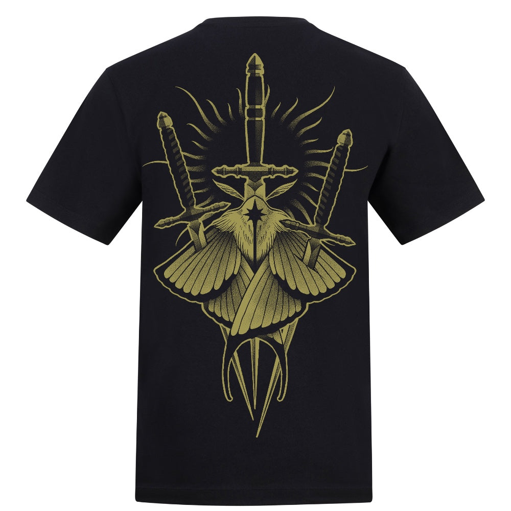 Moth x Knives | Black | Duzzer 180gsm Regular Fit T-Shirt