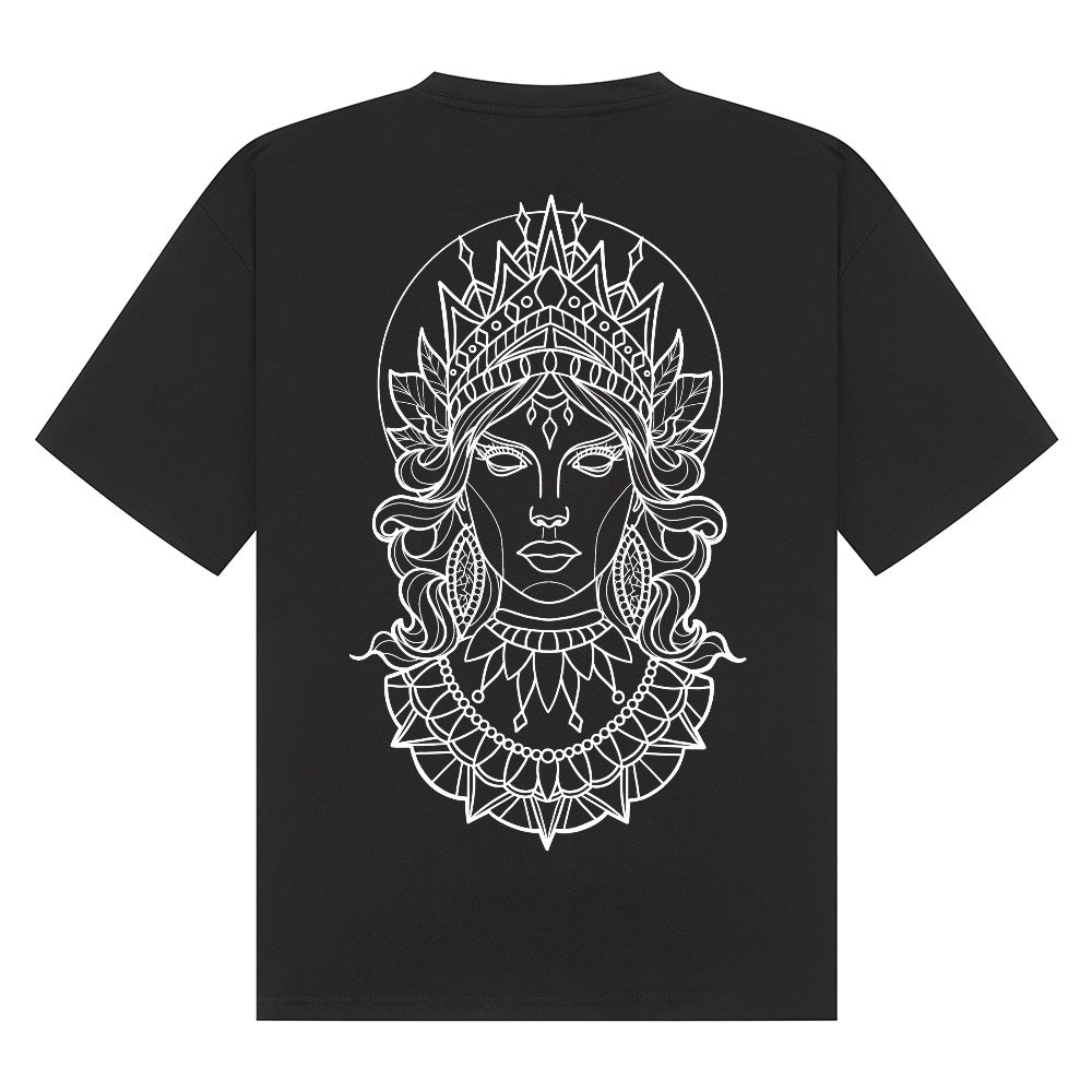 High Priestess oversized Tee | Black | Breezer 180gsm Oversized T-Shirt