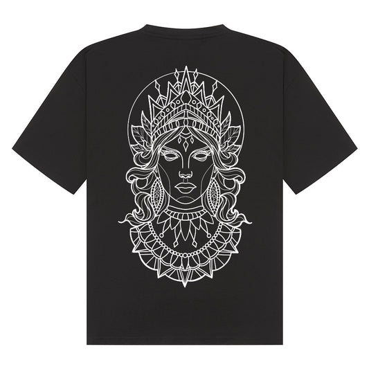 High Priestess oversized Tee | Black | Breezer 180gsm Oversized T-Shirt