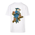Floral Bird T-Shirt | White | Dunker 240gsm Oversized T-Shirt