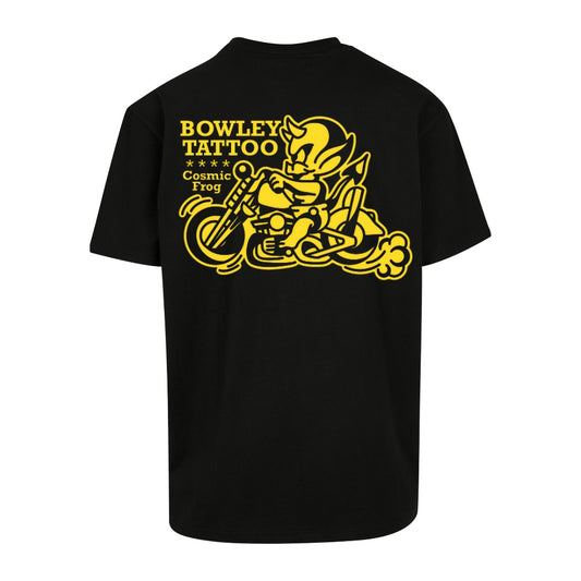 Speed Demon Yellow Tee | Black | Dunker 240gsm Oversized T-Shirt - Wrong Crowd Artist merch