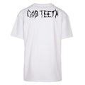 Oversized Skullflower border | White | Oversized T-Shirt