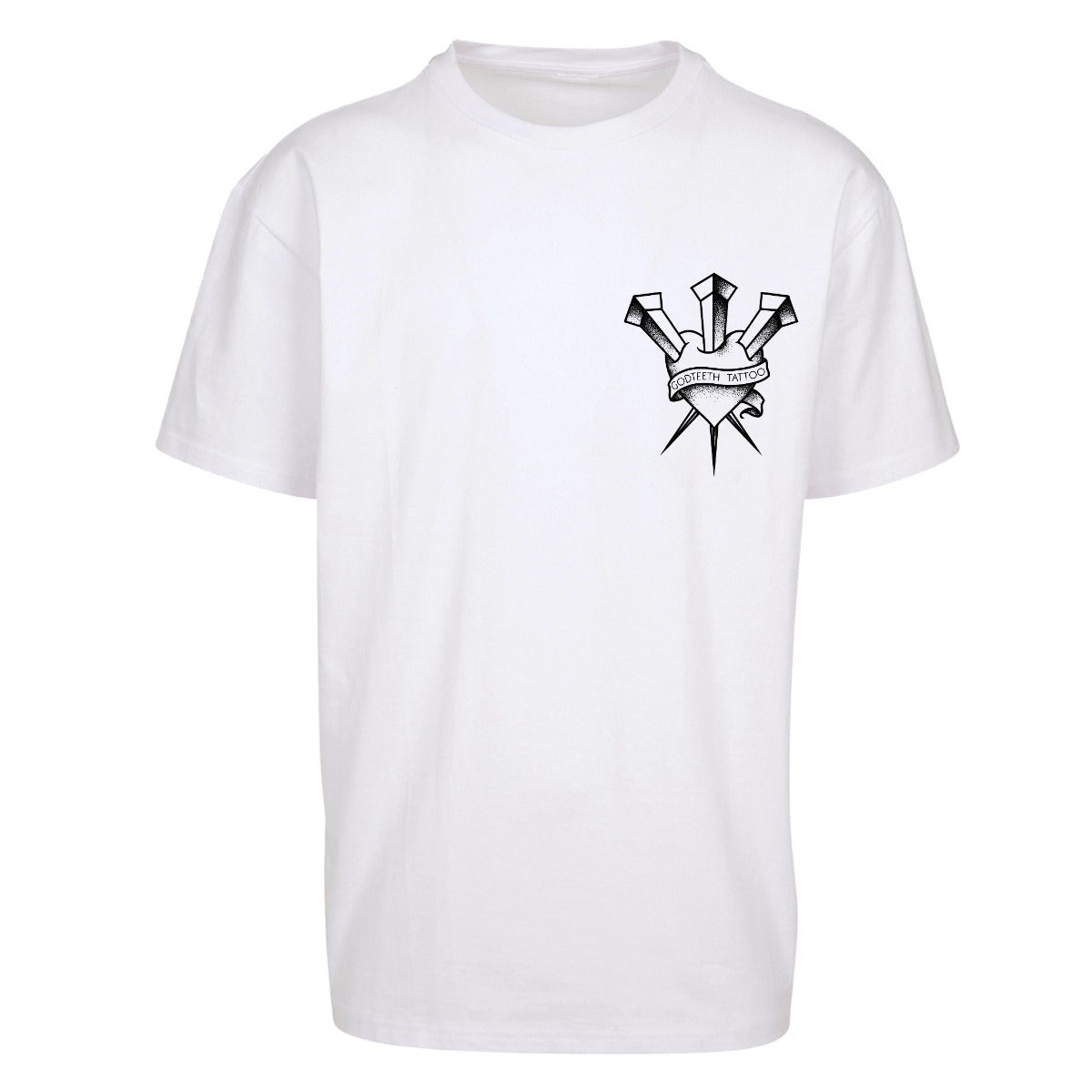 Bio-boquet and heart Trad tshirt | White | Oversized T-Shirt