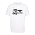 Beware Of The Dog Tee | White | Dunker 240gsm Oversized T-Shirt