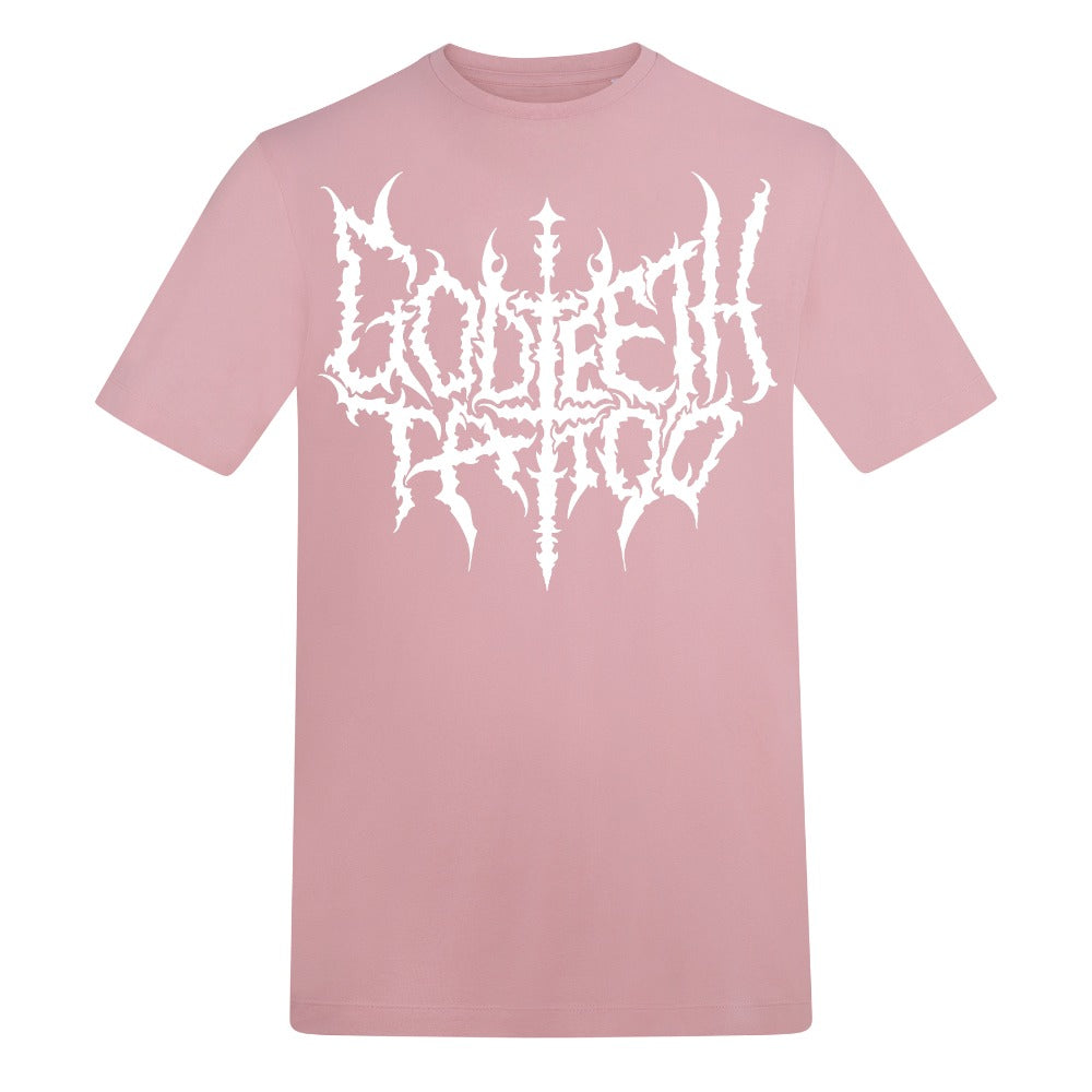 Metal logo and ratking | Baby Pink | Duzzer 180gsm Regular Fit T-Shirt