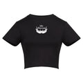 Fig Pun | Black | Vixen Recycled Womens 240gsm Cropped Tee
