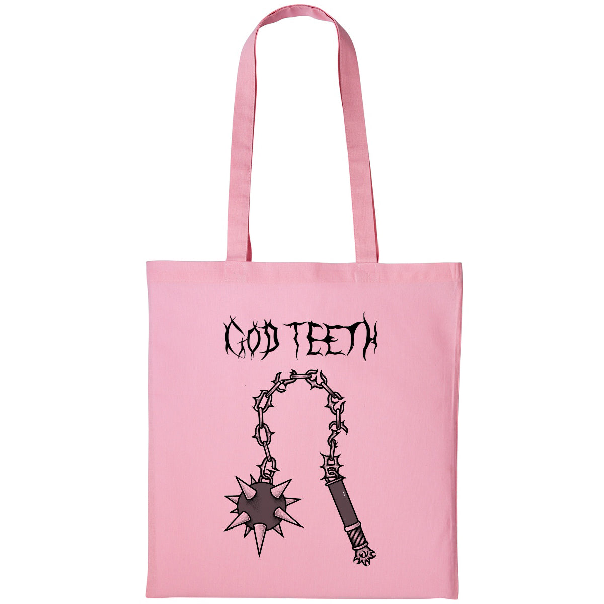 Godteeth flail tote | Light Pink | Shopper Tote Bag