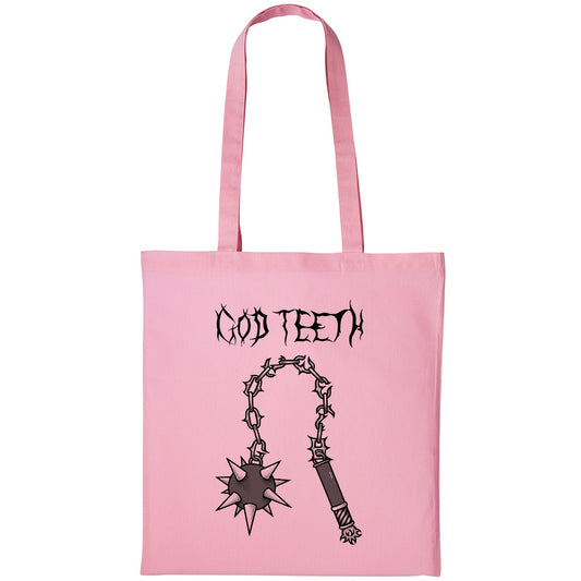 Godteeth flail tote | Light Pink | Shopper Tote Bag