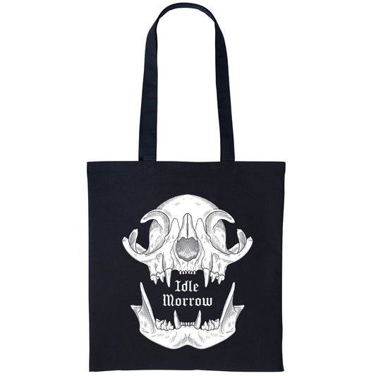 Cat Skull | Black | Shopper Tote Bag