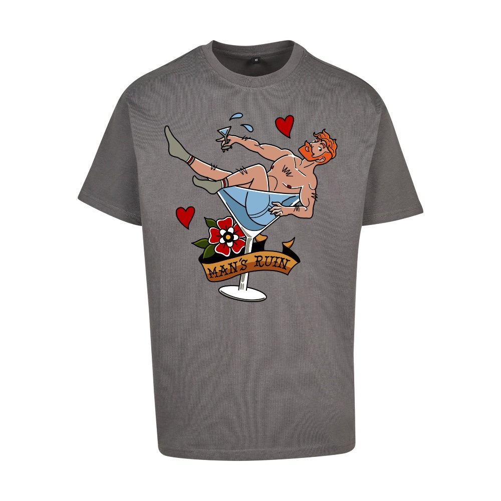 Man’s Ruin | Magnet | Dunker 240gsm Oversized T-Shirt - Wrong Crowd Artist merch